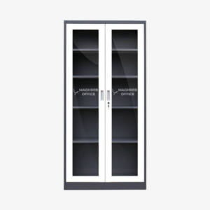 Armoire de rangement avec portes en verre sécurisé, armoires métalliques