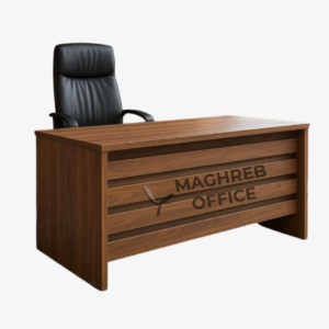 Bureau de travail individuel premium en bois avec conception fonctionnelle et esthétique