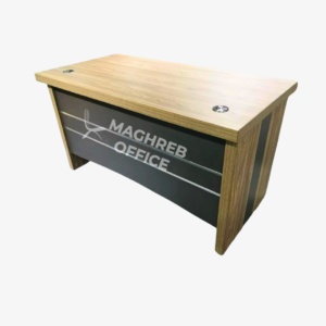 Bureau professionnel en bois avec façade noire design moderne