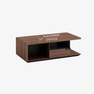 Table basse de direction avec compartiments intégrés, mobilier de bureau