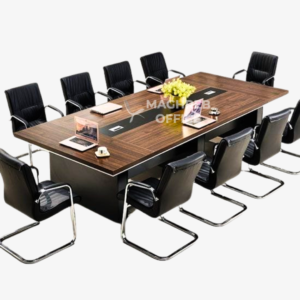 Table de réunion en bois avec grande capacité d’accueil, table de conférence professionnelle pour salle de réunion moderne