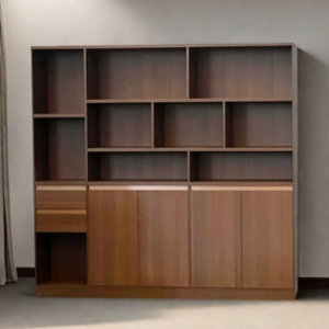 Meuble bibliothèque en bois pour classement et décoration