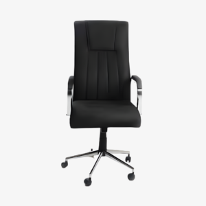 Fauteuil président LOGA en tissu avec accoudoirs et piétement chromés