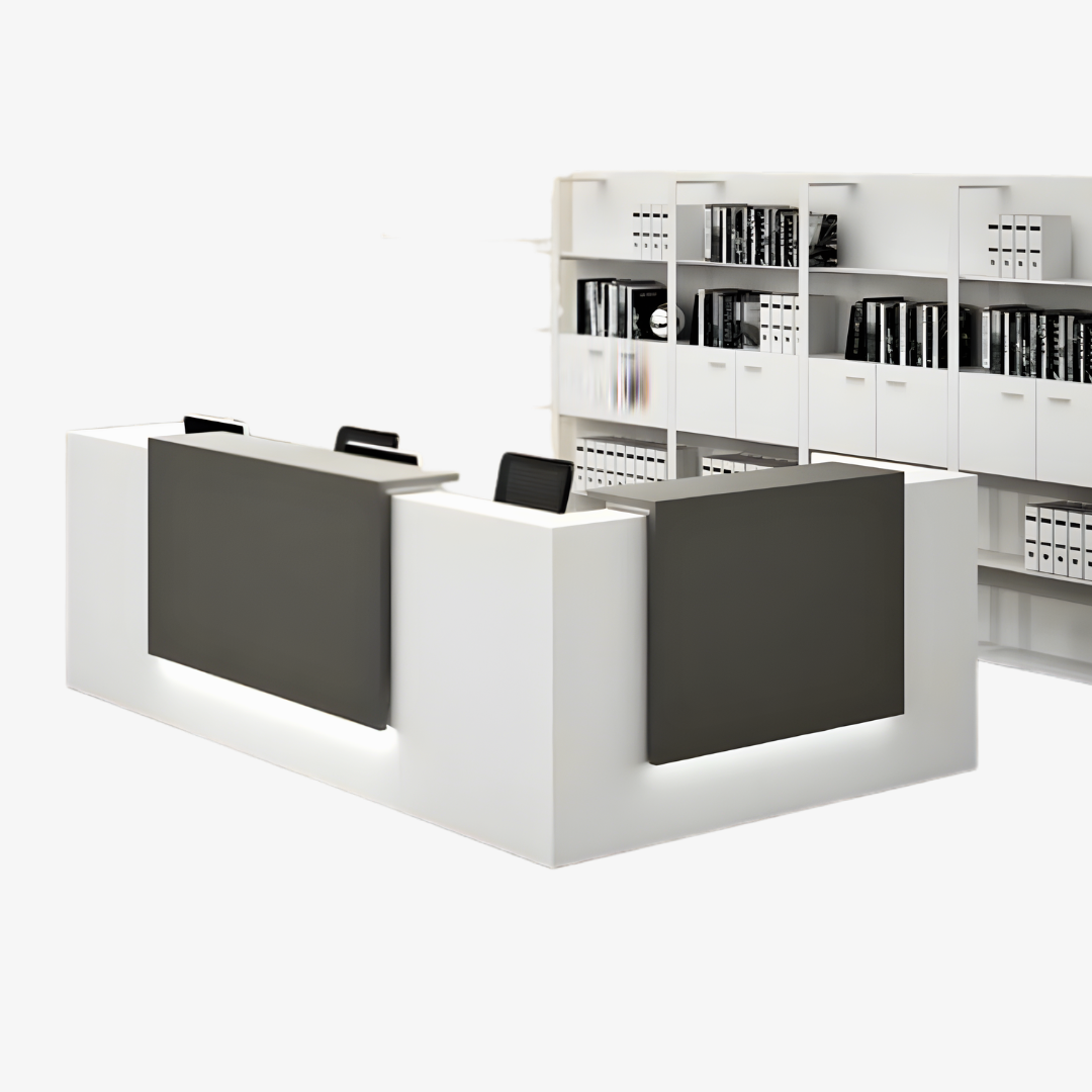 Bureau de réceptionniste Bureau de comptoir forme L