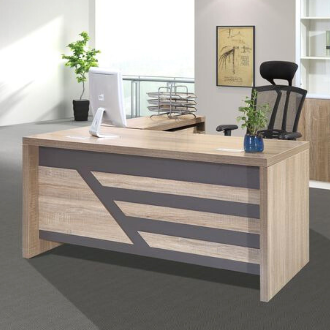 Bureau Exécutif en bois avec caisson de Rangement