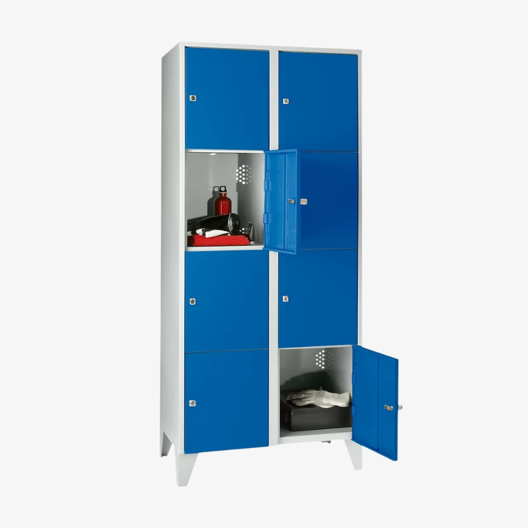 Vestiaire monobloc équipé de 8 casiers